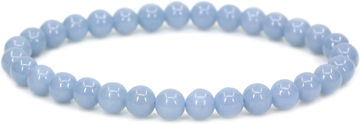 Angelstones Gemstones 6mm Round Beads Healing Crystal Bracelet for women