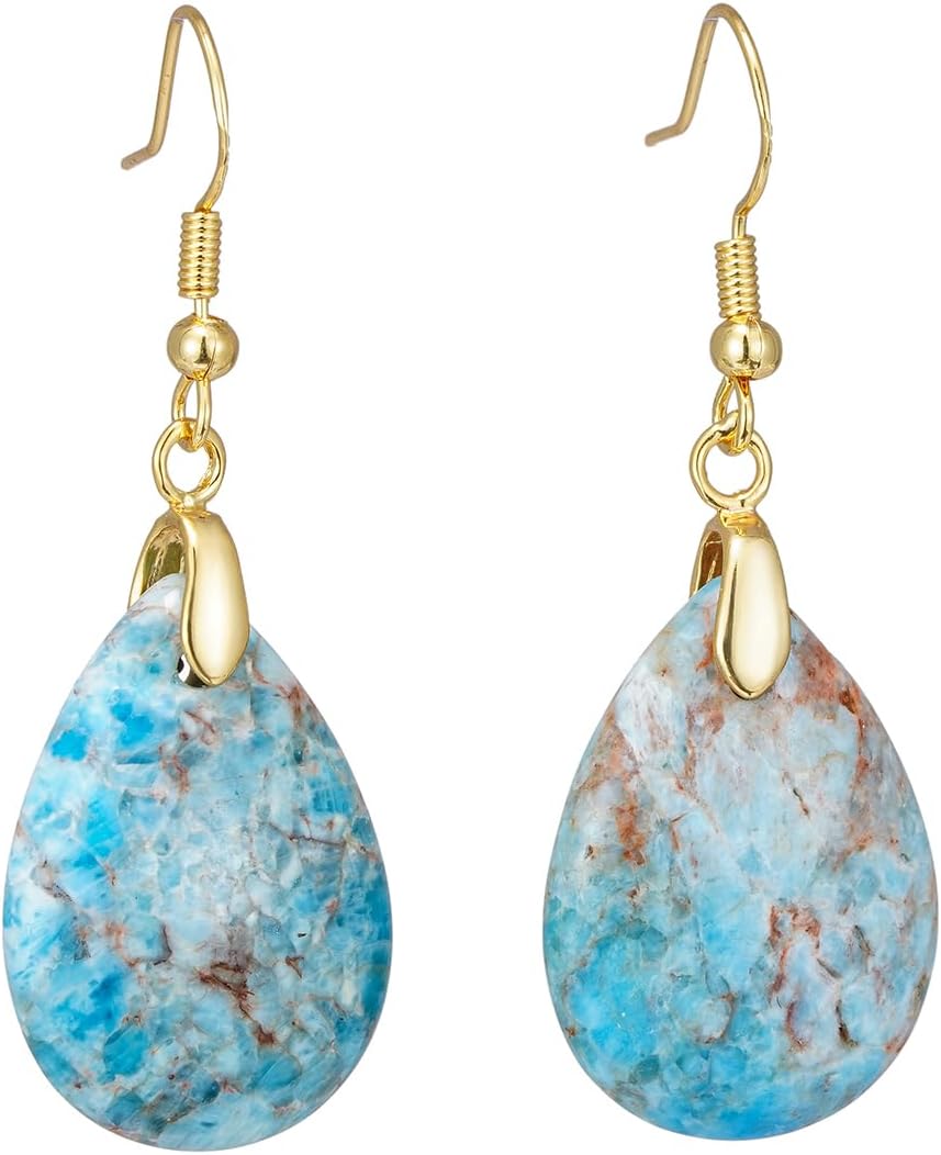 Boho Natural Stone Dangle Drop Earrings