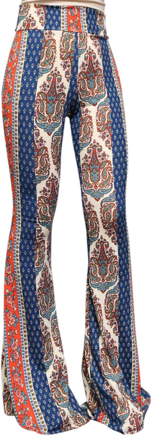 Women's High Waist Wide Leg Long Palazzo Bell Bottom