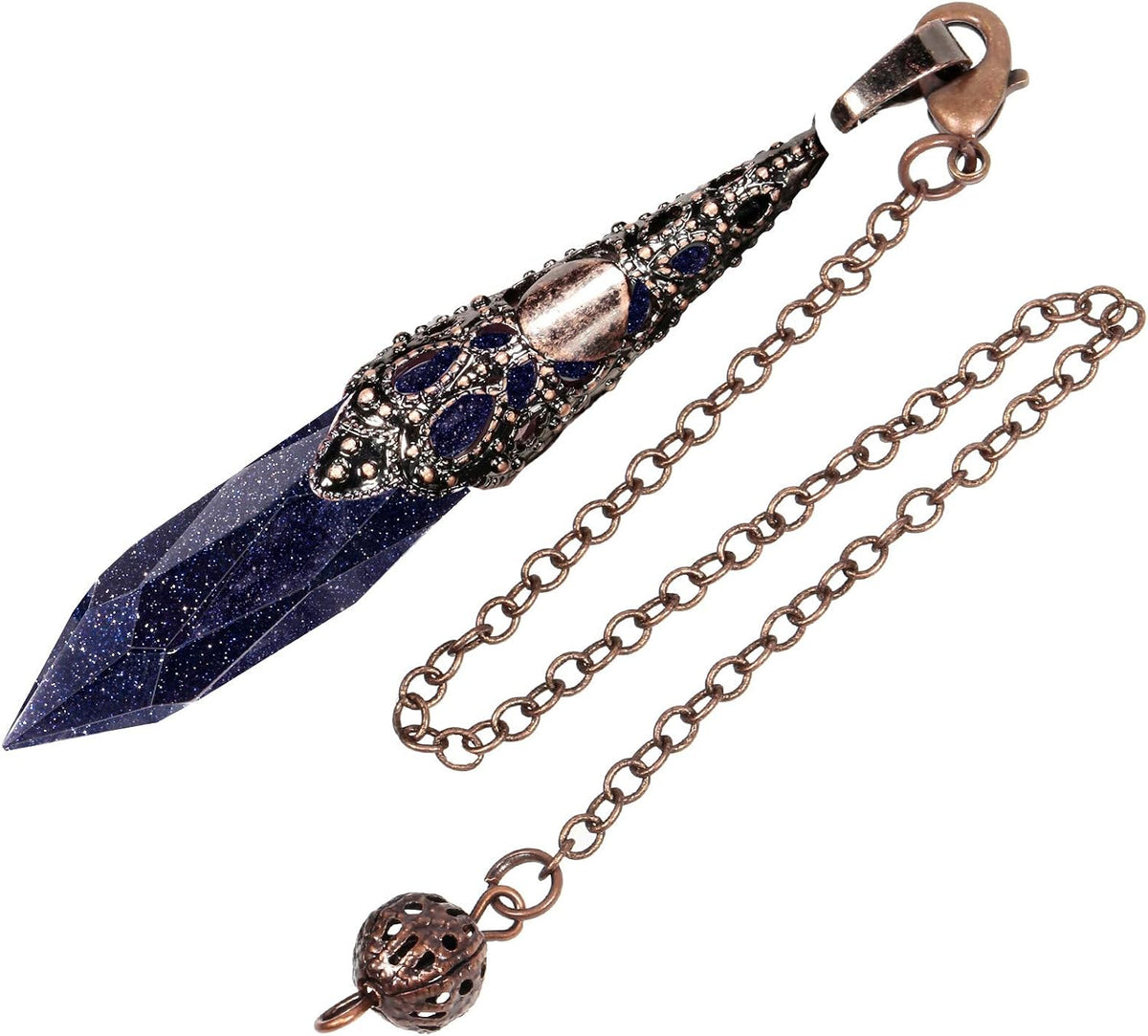 Rockcloud Crystal Stone Dowsing Pendulum Chakra Crystal Point Pendulum