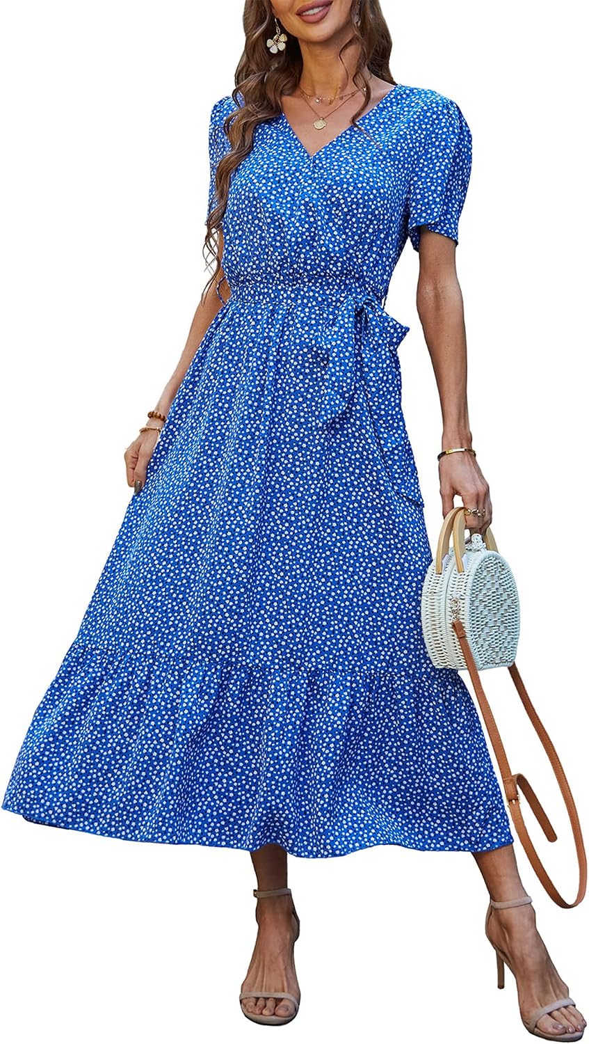PRETTYGARDEN Women's Summer Floral Boho Maxi Dress