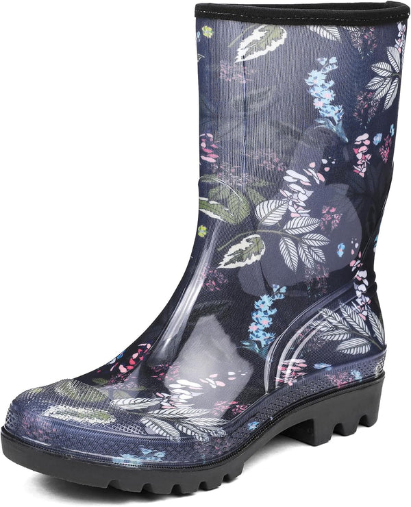 Women's Wide Calf Waterproof Rain Boots – Seamless Pvc Boots