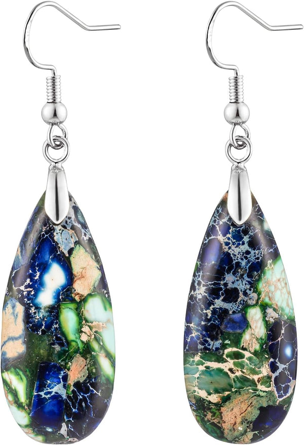 Imperial Jasper Teardrop Earrings