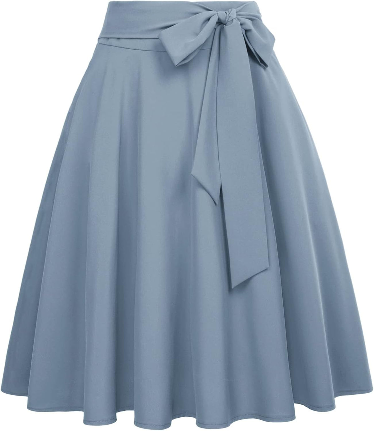 Belle Poque Women's High Waist A-Line Pockets Skirt Skater Flared Midi Skirt Vinage Skirt