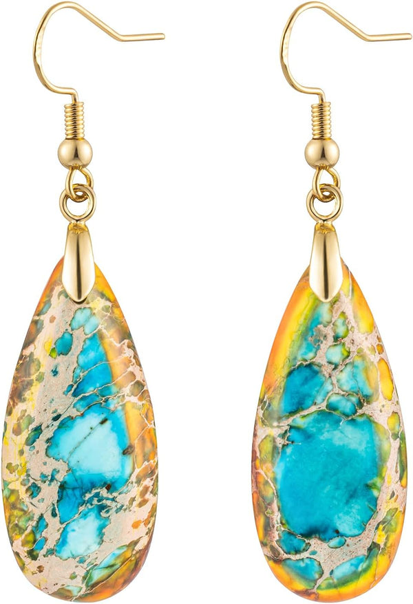 Imperial Jasper Teardrop Earrings