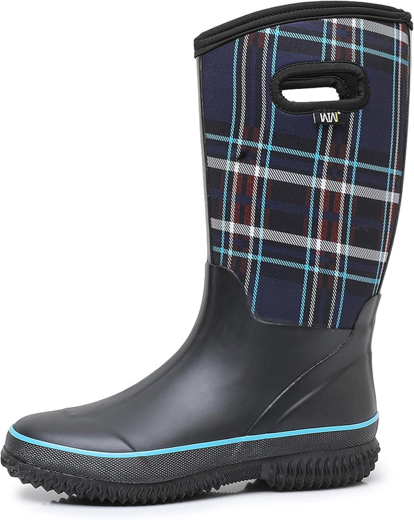 Mid-calf Rain Boots - Waterproof Insulated 5.5mm Neoprene Mud Boots