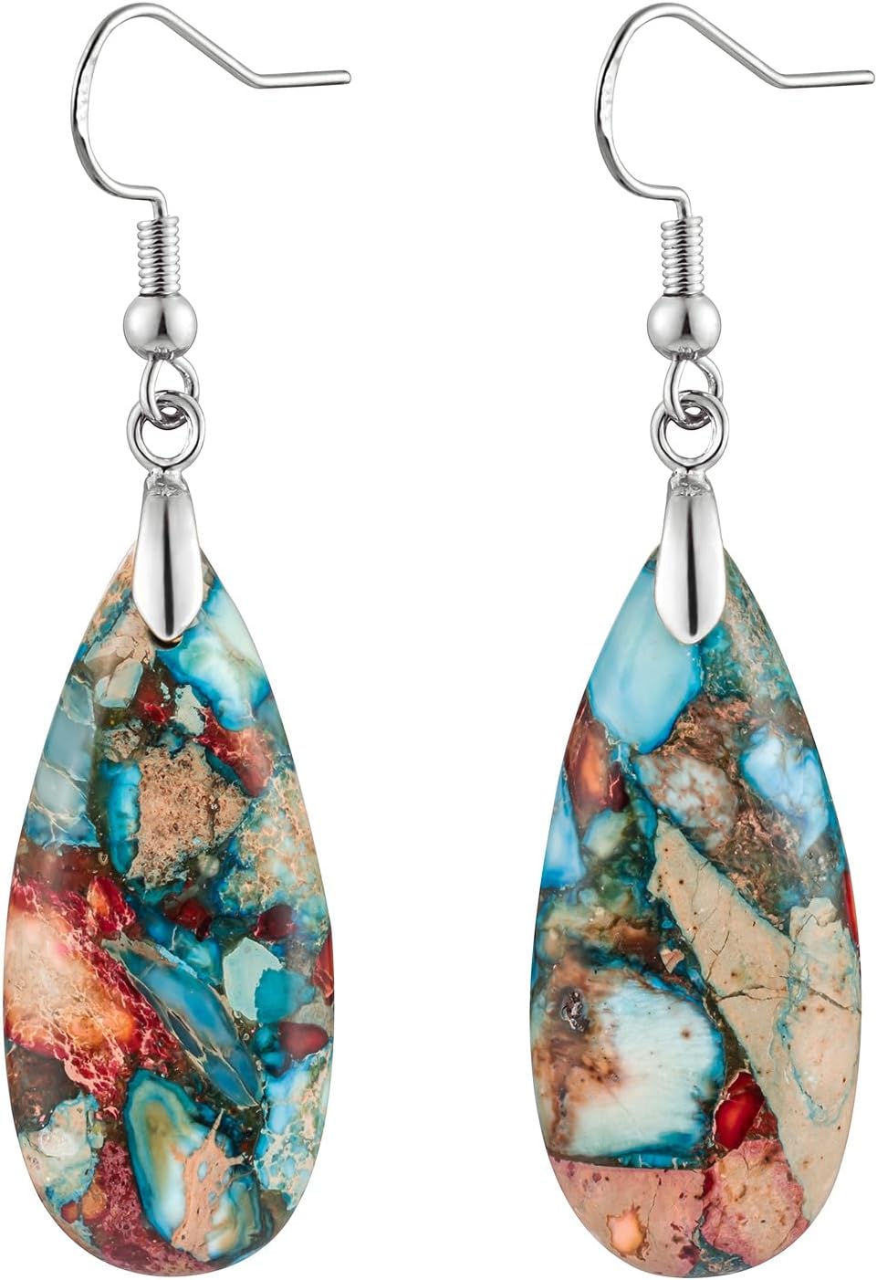 Imperial Jasper Teardrop Earrings
