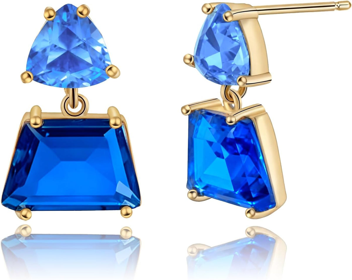 Hypoallergenic Brown Crystal Dangle Earrings for Women