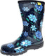 Women's Rain Boots Waterproof Mid Calf Rubber Boots For