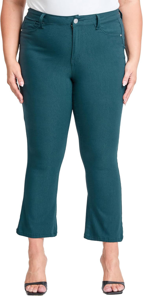 Ymi Women´s Plus Hyperstretch Cropped Kick Flare Pants