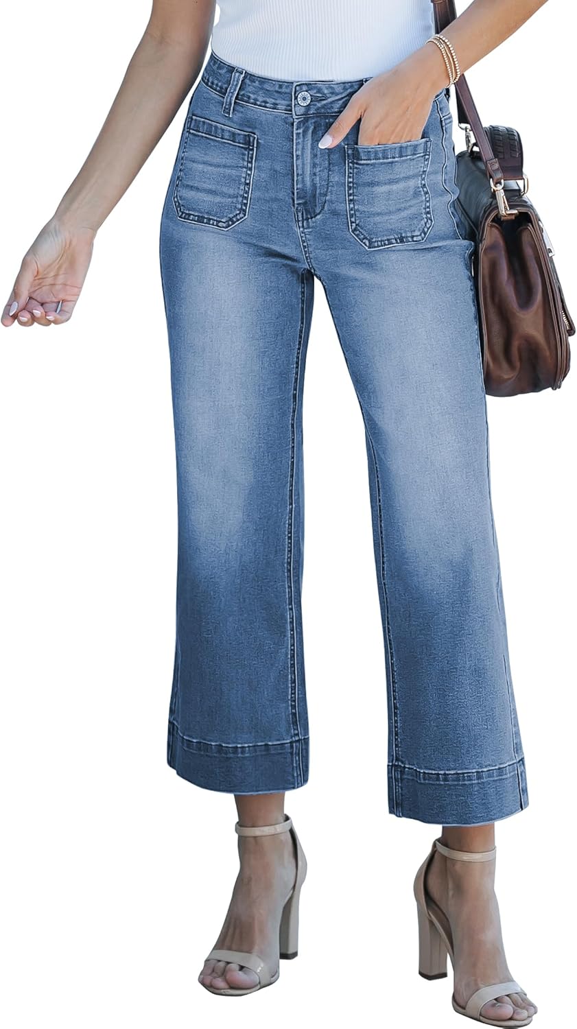 Luvamia Wide Leg Jeans For Women Trendy High Waisted Flare Jeans