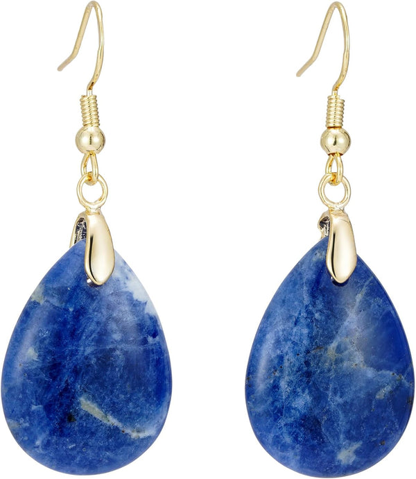 Boho Natural Stone Dangle Drop Earrings