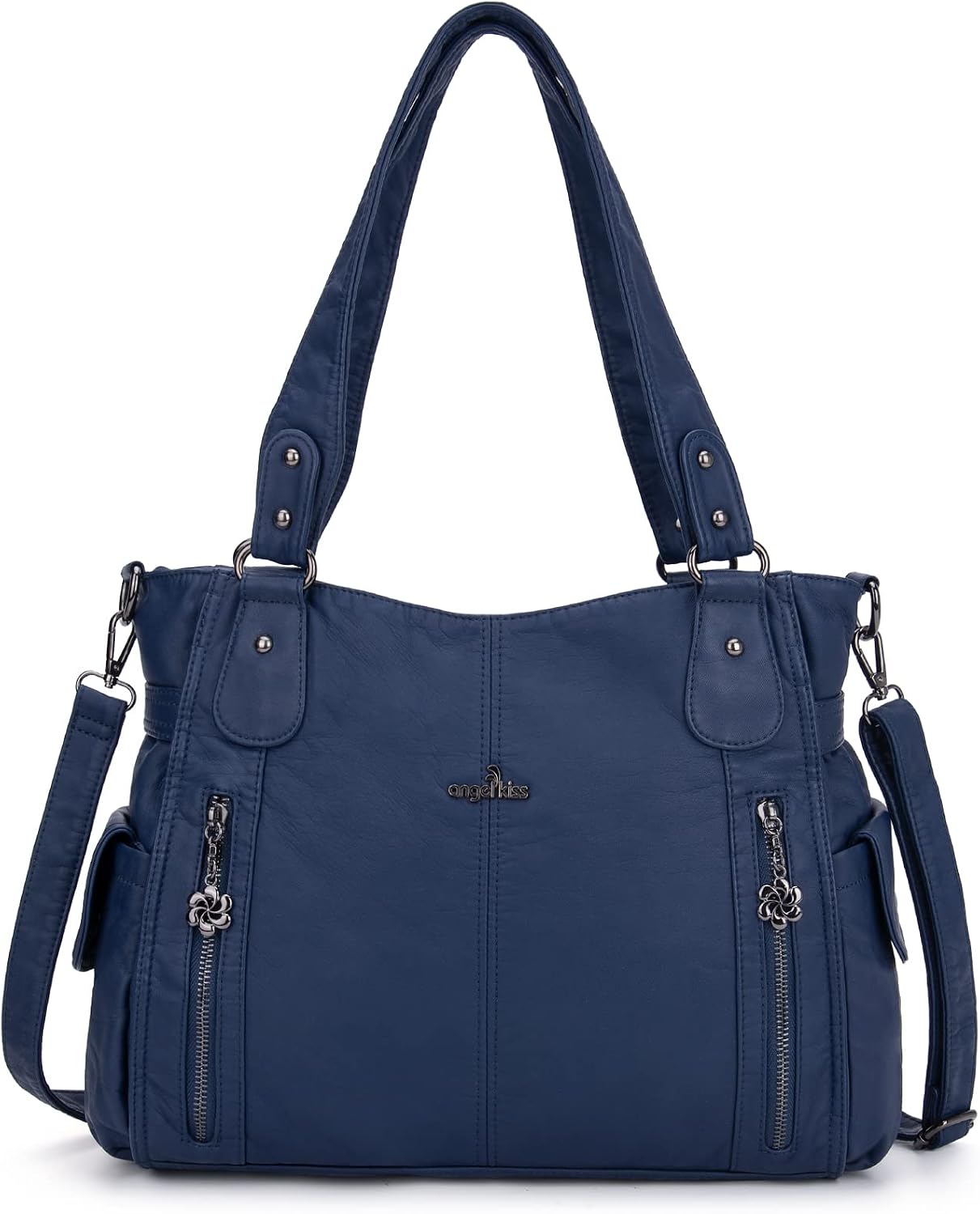 Top-Handle PU Hobo Tote — Roomy Casual Shoulder Satchel