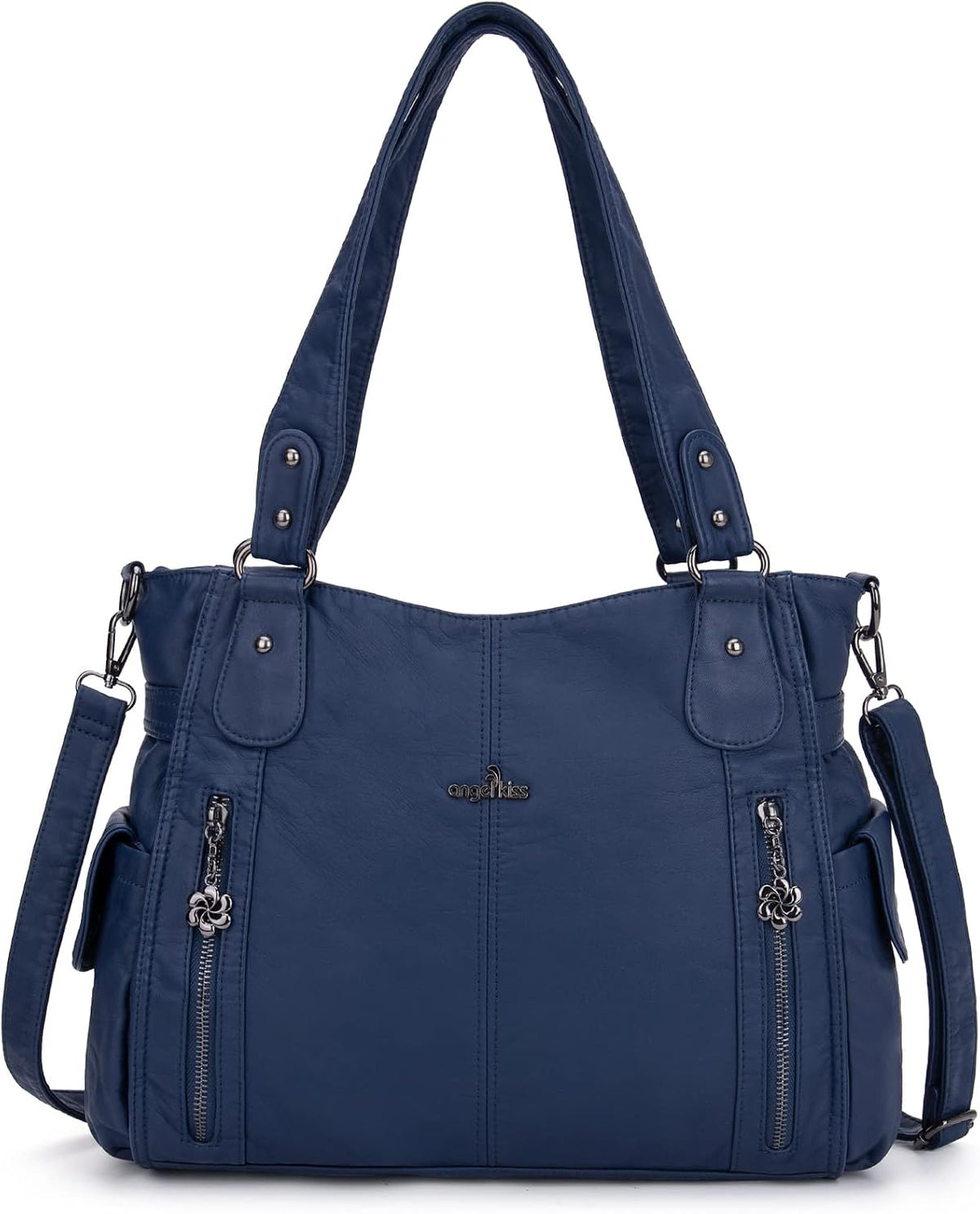 Top-Handle PU Hobo Tote — Roomy Casual Shoulder Satchel