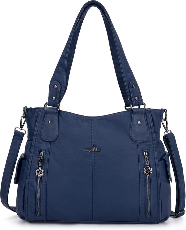 Top-Handle PU Hobo Tote — Roomy Casual Shoulder Satchel
