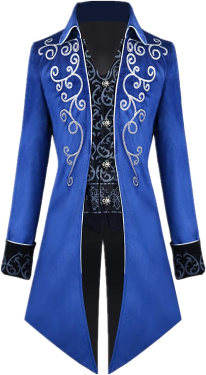 Apocrypha Mens Medieval Steampunk Tailcoat Jacket Vampire Costume