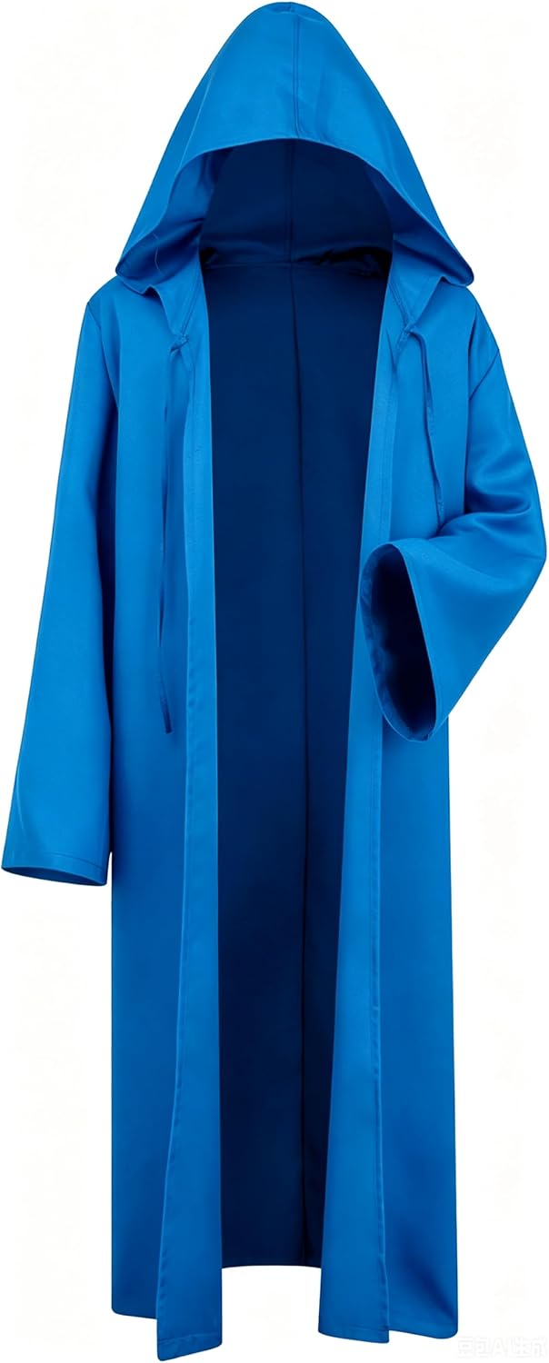 Men's Cosplay Cloak Robe Costume Halloween Tunic Hooded Uniform