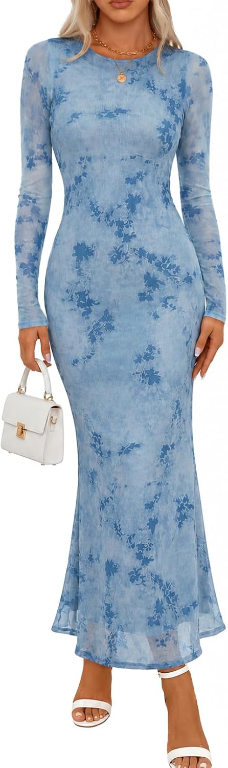 MEROKEETY Womens Fall Velvet Formal Wedding Guest Maxi Dress