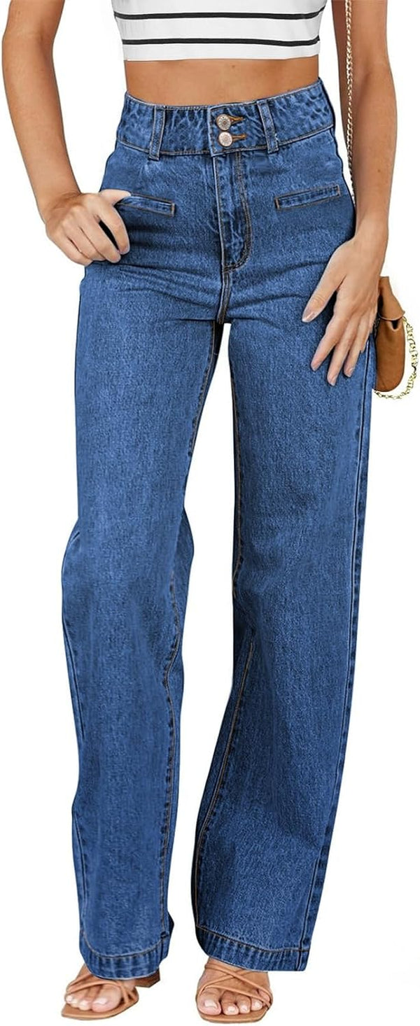 Sidefeel Women's Jeans High Waisted Straight Leg Stretchy Jeans
