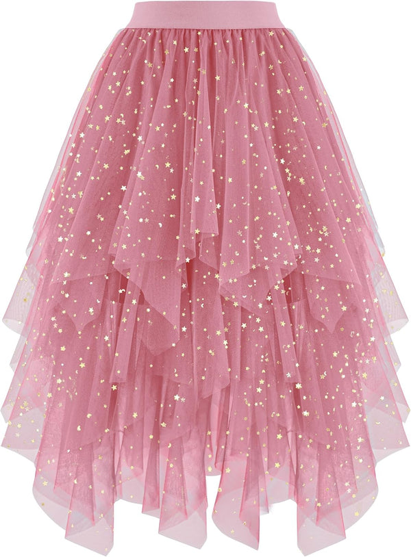 High Low Layered Puffy Fairy Tulle Skirts