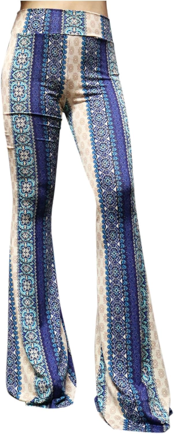 Women's High Waist Wide Leg Long Palazzo Bell Bottom