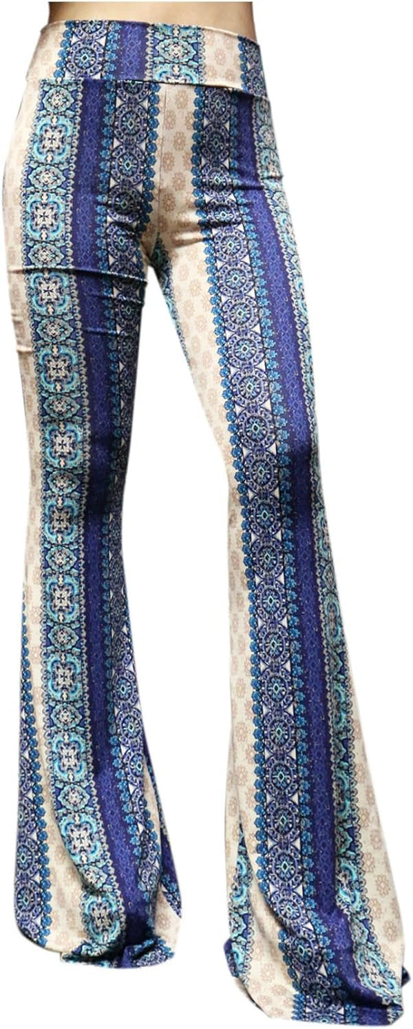 Women's High Waist Wide Leg Long Palazzo Bell Bottom