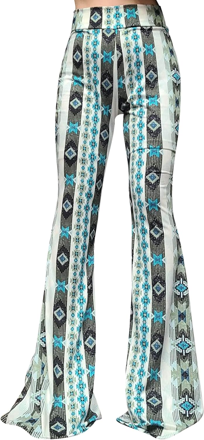 Women's High Waist Wide Leg Long Palazzo Bell Bottom