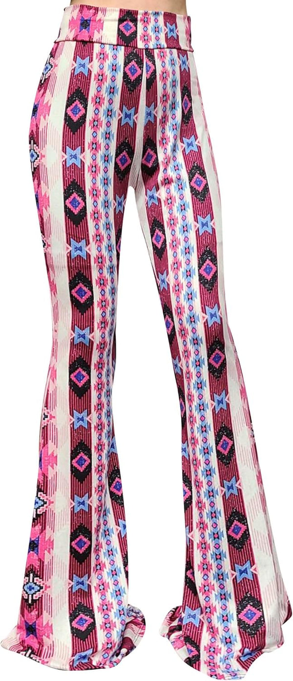 Women's High Waist Wide Leg Long Palazzo Bell Bottom