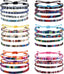 24 Pcs Boho Surfer Bracelet Anklet Adjustable Beaded Anklets Handmade Braided Bracelet Colorful Anklet Summer String Rope Ankle Bracelets Waterproof Surfer Beach Bracelet Boho Jewelry for Women Men