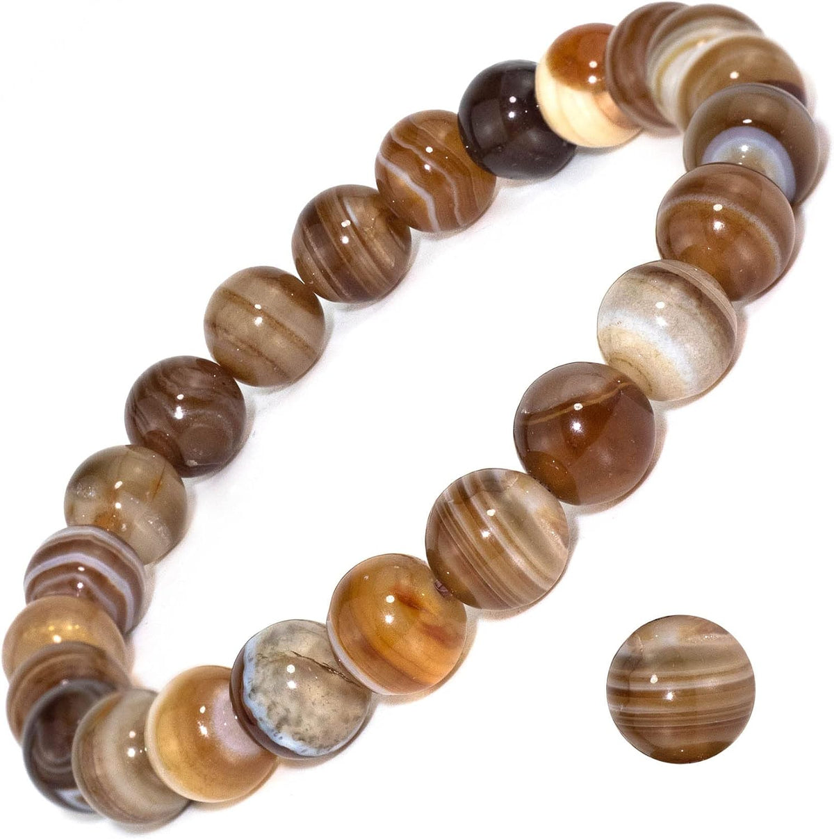 Natural Gemstone Stretch Elastic Bracelet