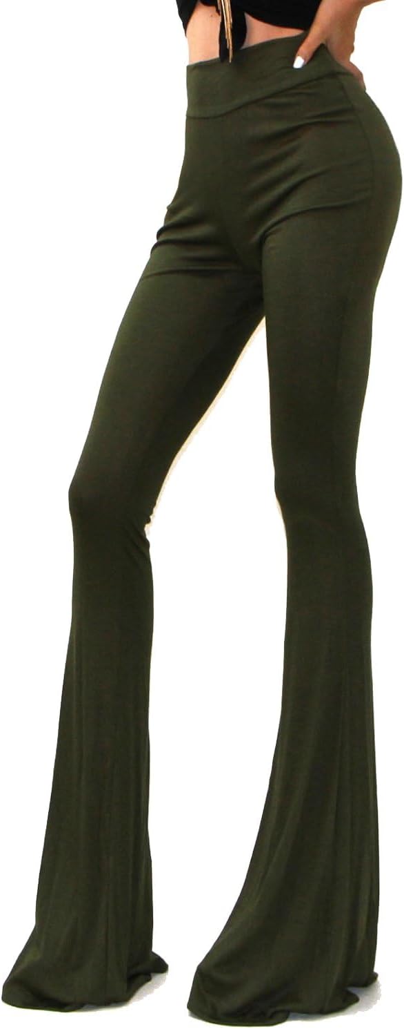 Women's Usa Lightweight Boho Comfy Stretchy Bell Bottom