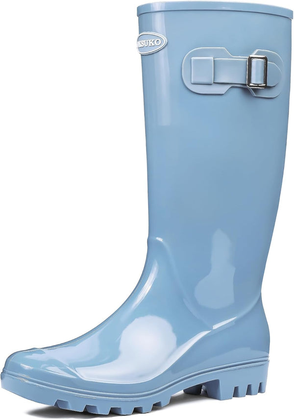 Women's Tall Rain Boots Waterproof Wellington