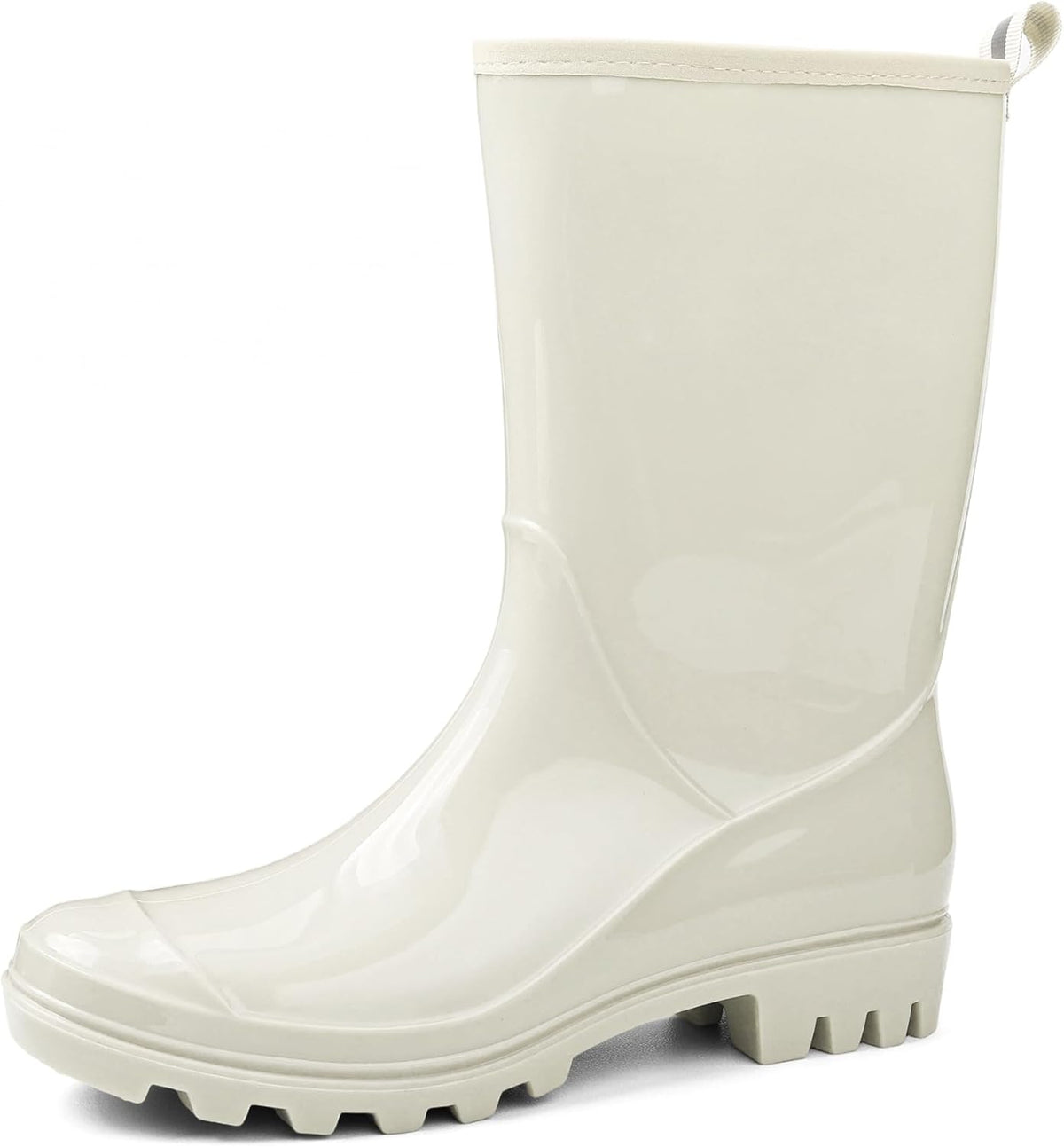 Women's Mid-calf Waterproof Rain Boots – Seamless Pvc With Anti-slip