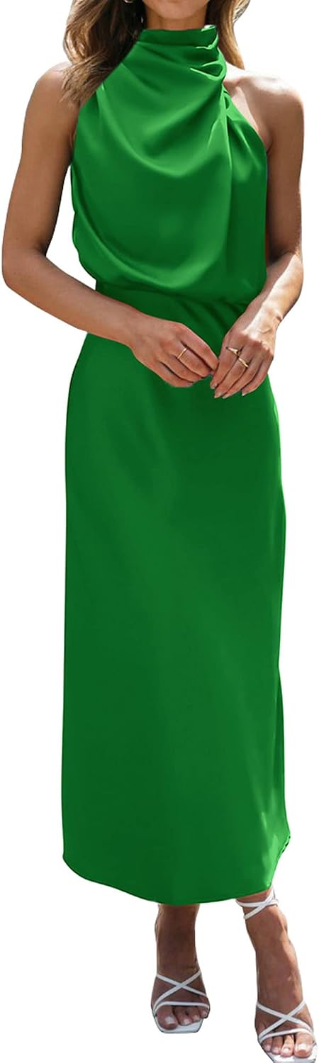 BTFBM Mock Neck Cocktail Dresses for Women Summer
