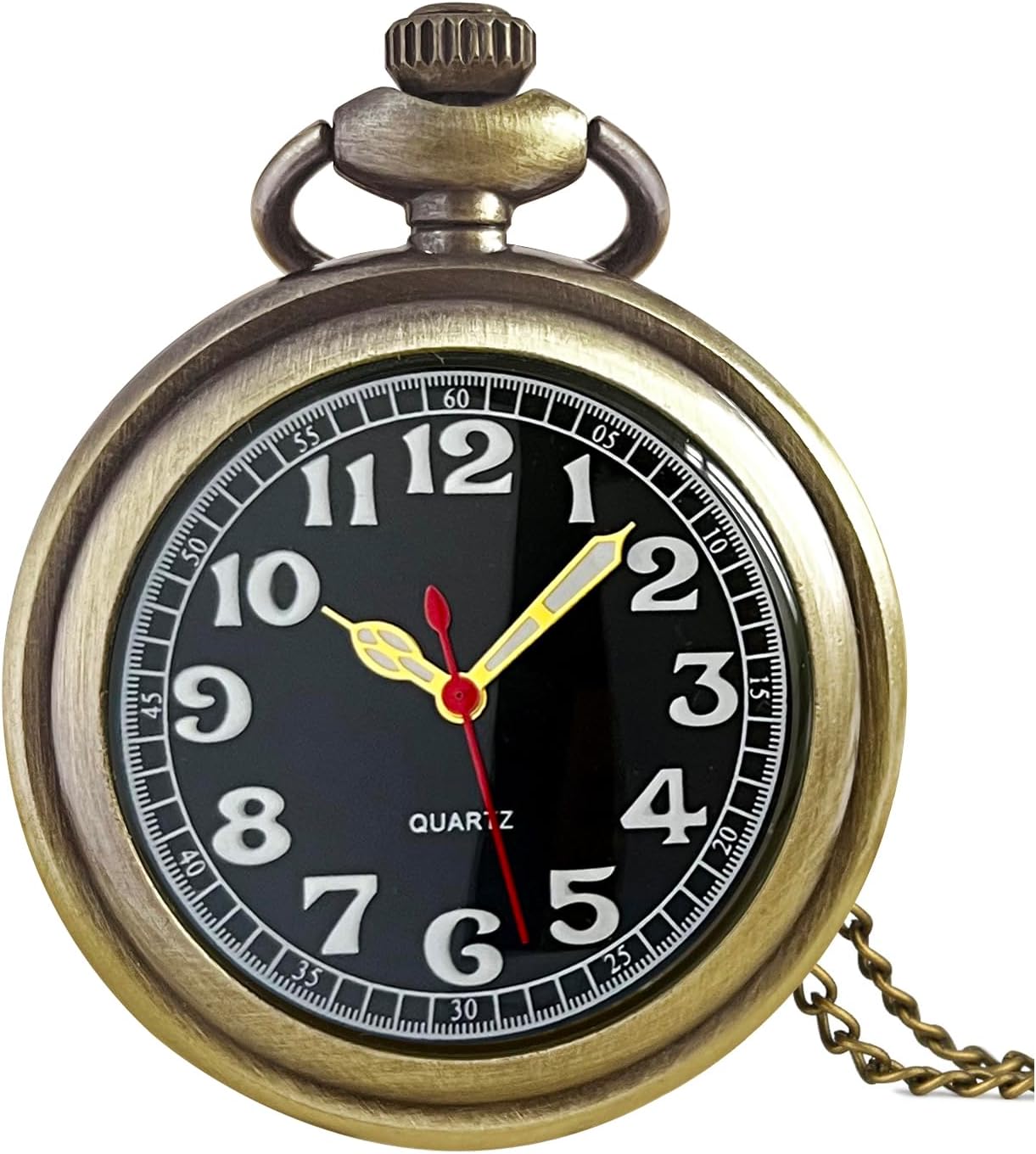 Vintage Pocket Watch with Chain — Unisex
