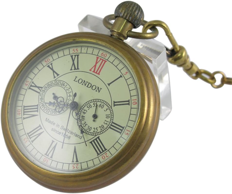 Classic Mechanical Pocket Watch with Chain Main image