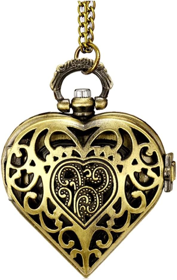 Women's Pocket Watch, Analog Display, Quartz Movement, Silver Stainles