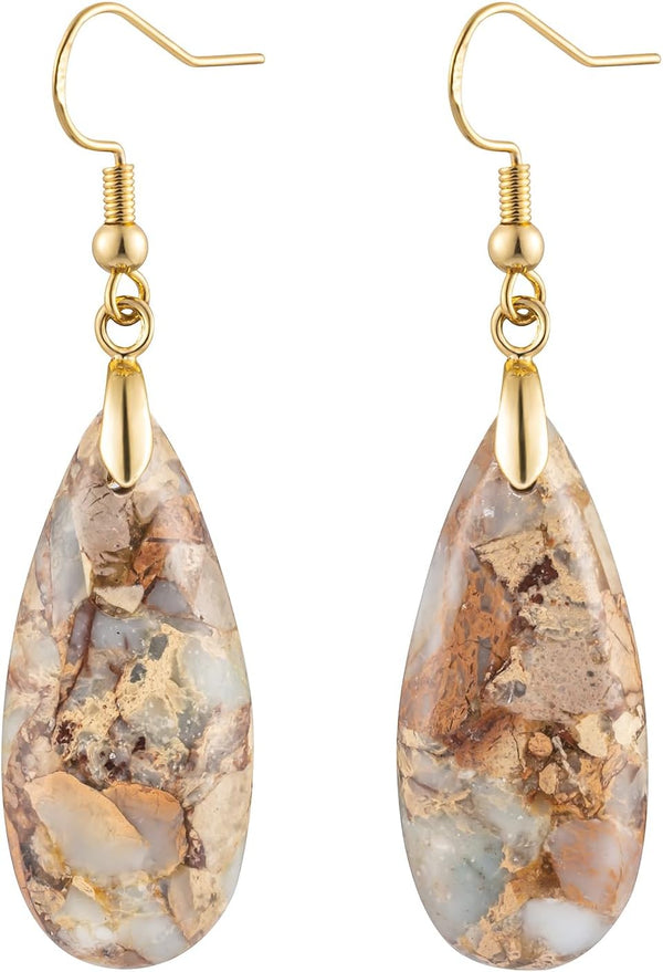 Imperial Jasper Teardrop Earrings