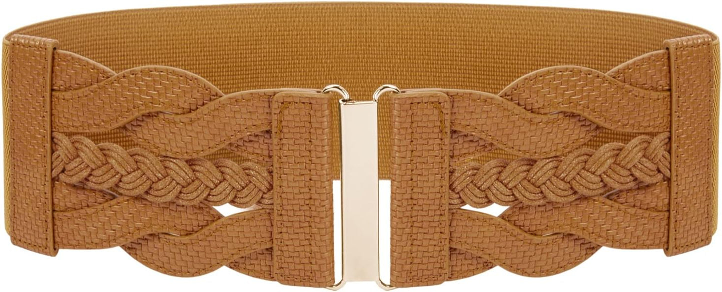 Grace Karin Women's Elastic Wide Belts Vintage Stretchy Belt Retro