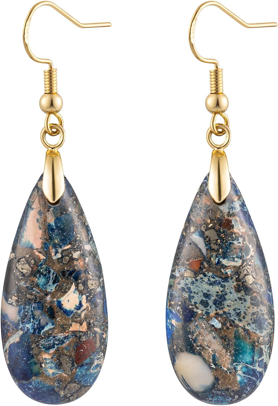 Imperial Jasper Teardrop Earrings