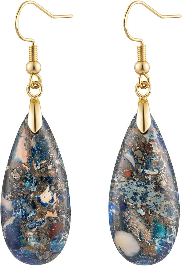 Imperial Jasper Teardrop Earrings