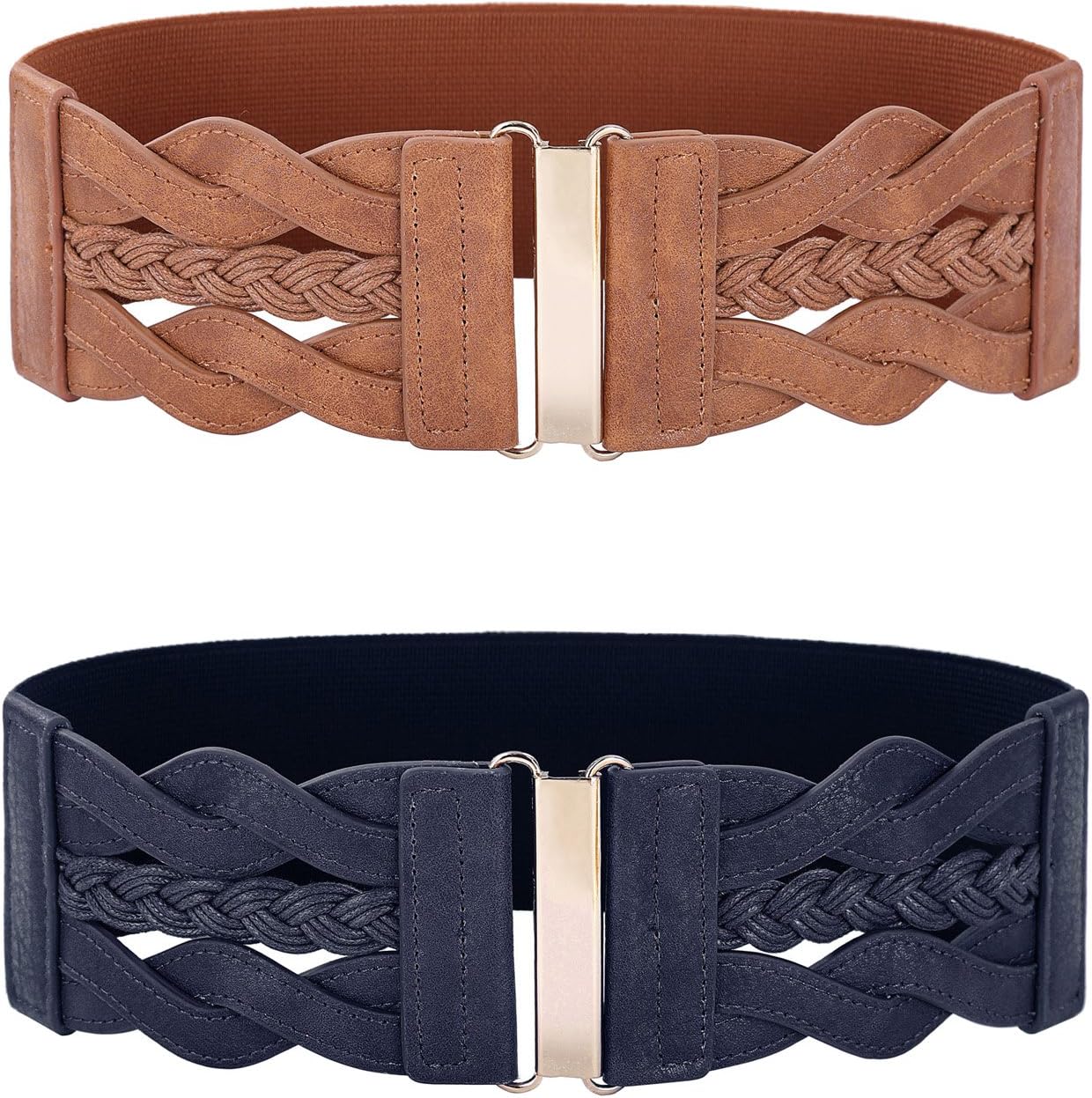 Grace Karin Women's Elastic Wide Belts Vintage Stretchy Belt Retro