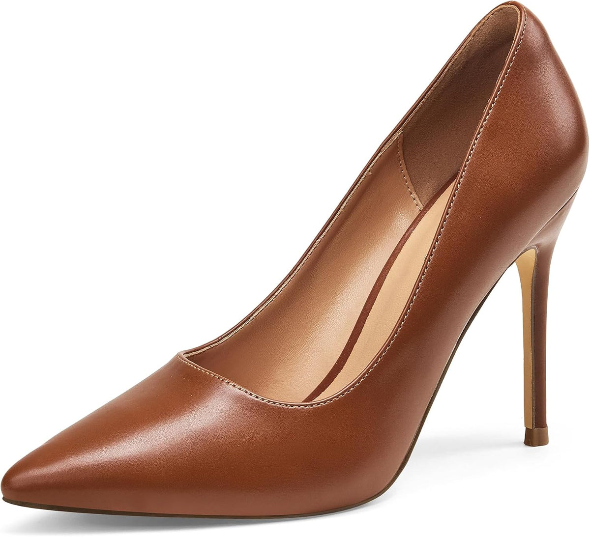 GENSHUO Women's Closed Toe Stiletto High Heels Dress 4 Inch Heeled Pointed Toe Party Homecoming Wedding Pump Shoes