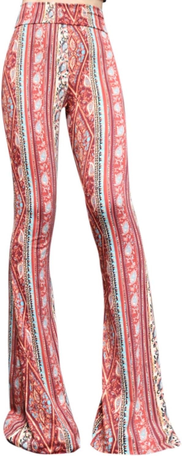 Women's High Waist Wide Leg Long Palazzo Bell Bottom