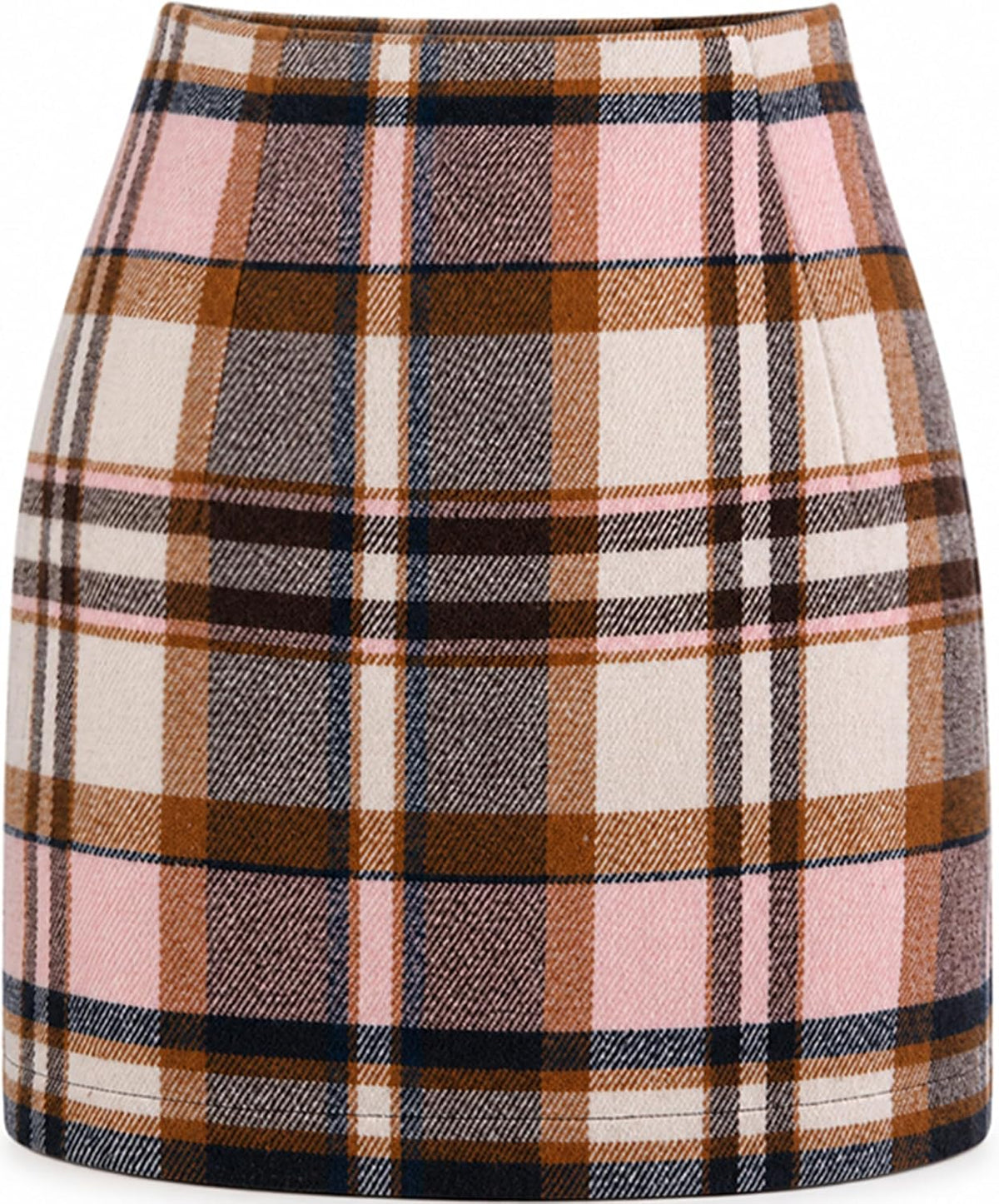 Rapbin Womens High Waist Plaid Skirt Fall Winter Bodycon Pencil Mini Skort