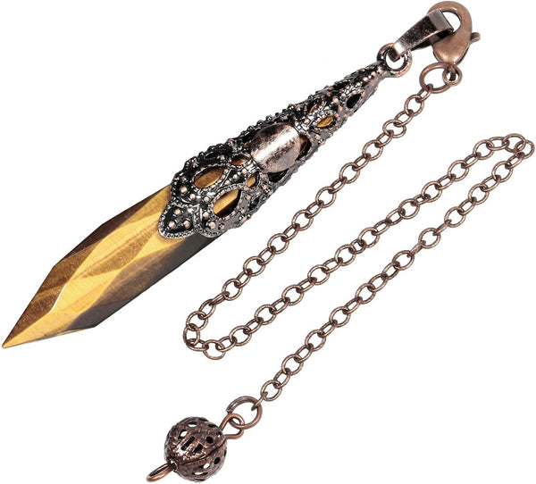 Rockcloud Crystal Stone Dowsing Pendulum Chakra Crystal Point Pendulum