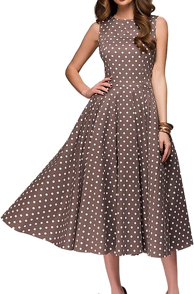 Simple Flavor Women's Vintage 1950s Cocktail Midi Dress