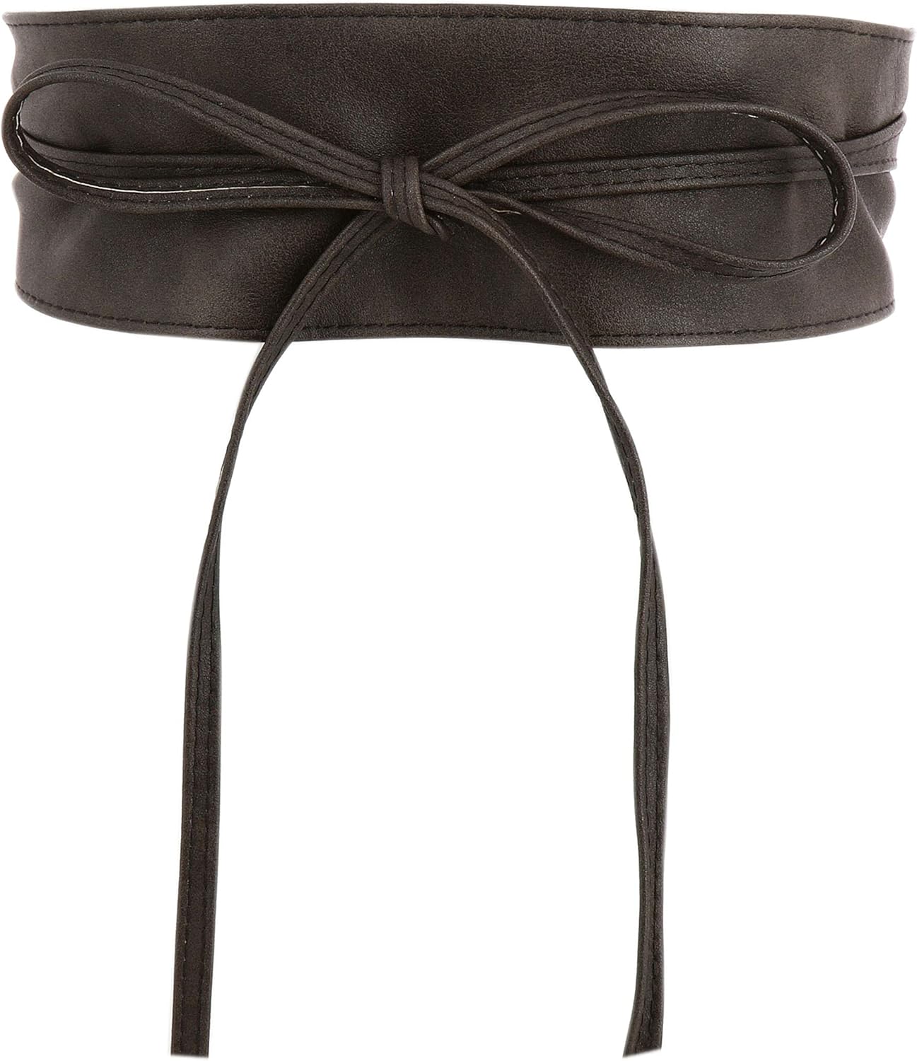 Woman Leatherette Waisband Obi Belt, Mica