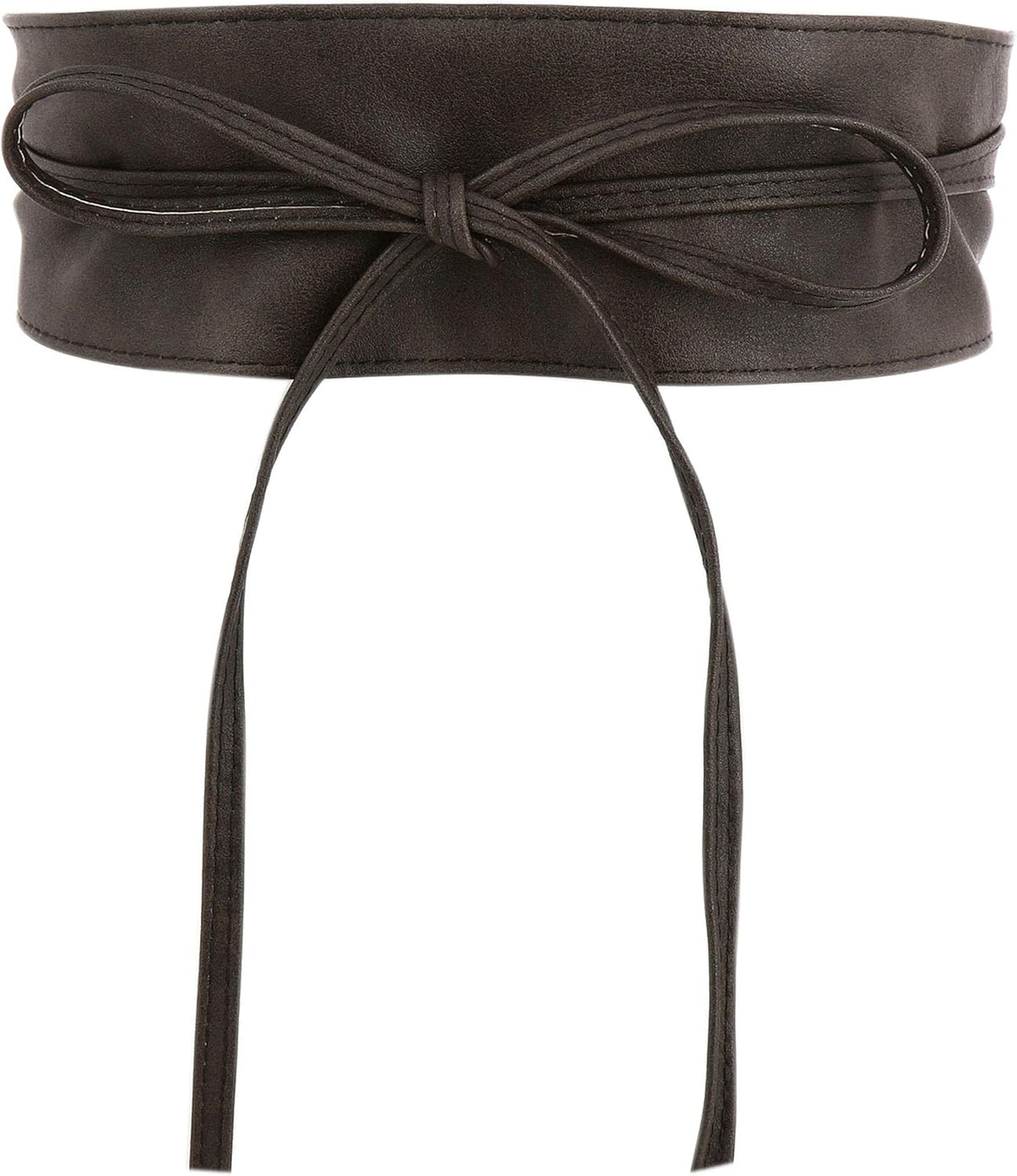 Woman Leatherette Waisband Obi Belt, Mica