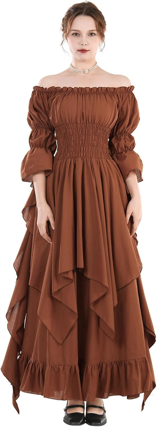 Renaissance Dress Women Victorian Dresses White Fairy Witch Wedding Dress
